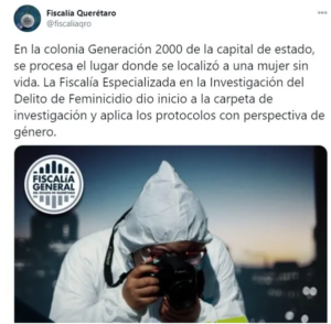 Lee más sobre el artículo SE REGISTRÓ EL PRIMER FEMINICIDIO EN EL ESTADO DE QUERÉTARO