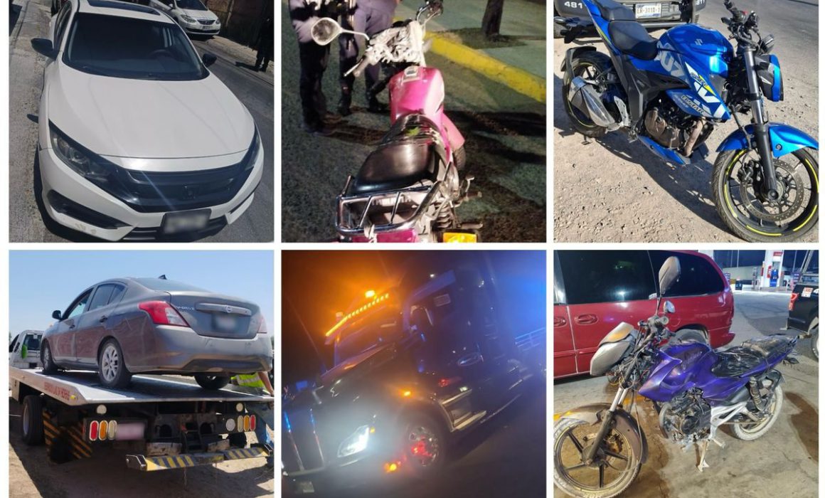 Lee más sobre el artículo Recupera Policía Estatal 12 unidades vehiculares robadas