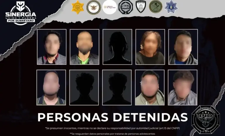 Diez detenidos en 10 cateos en varios municipios de Querétaro