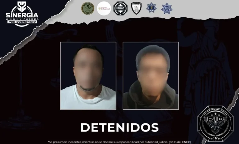 Detienen a dos presuntos secuestradores en Querétaro